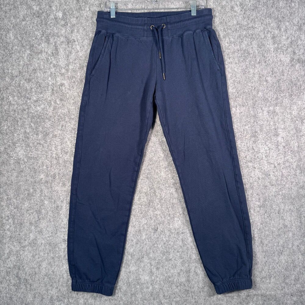 American Giant Women's Classic Sweatpants Large 32x31 Navy Blue Made In USA